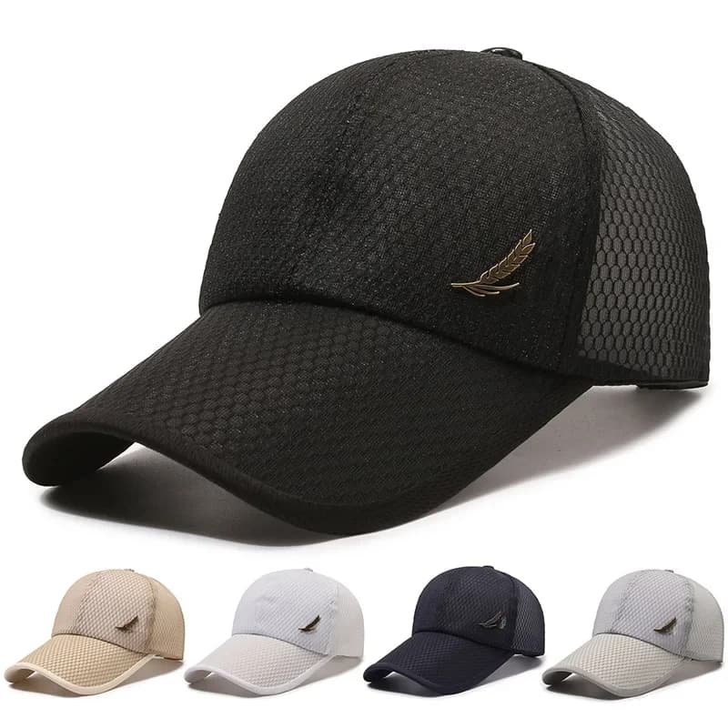 Cappello da baseball a tesa larga di nuova moda da uomo primavera ed estate visiera per orecchio di grano berretto esteso cappello da pesca all'aperto