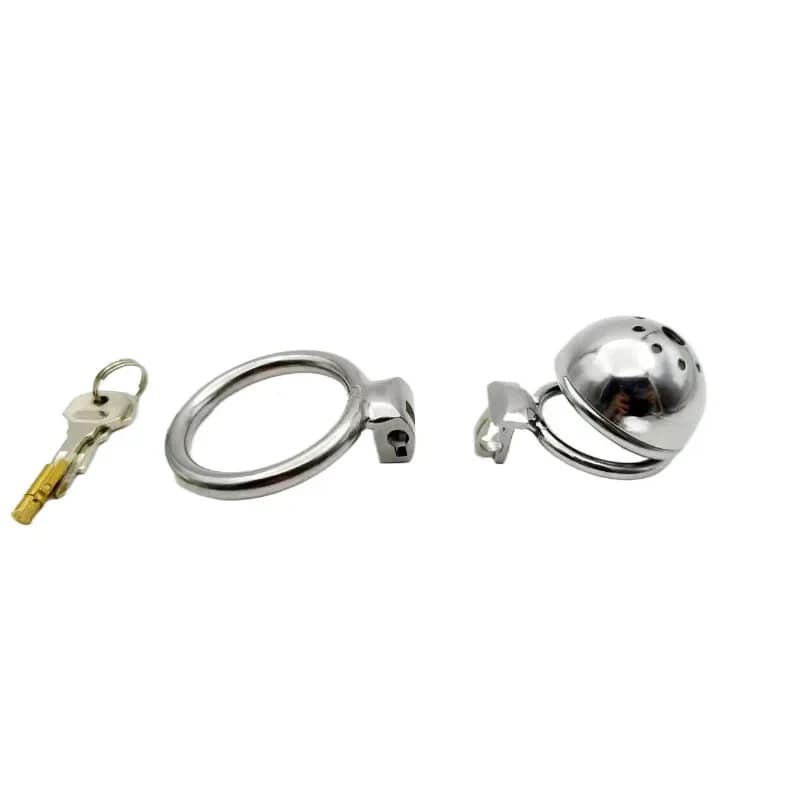 Masturbatori Stimolatori BDSM Gabbia per Pene Cintura di Castità Maschile Dispositivo di Castità Anello per Pene Massaggiatore Scrotale Bondage Lucchetto di Castità