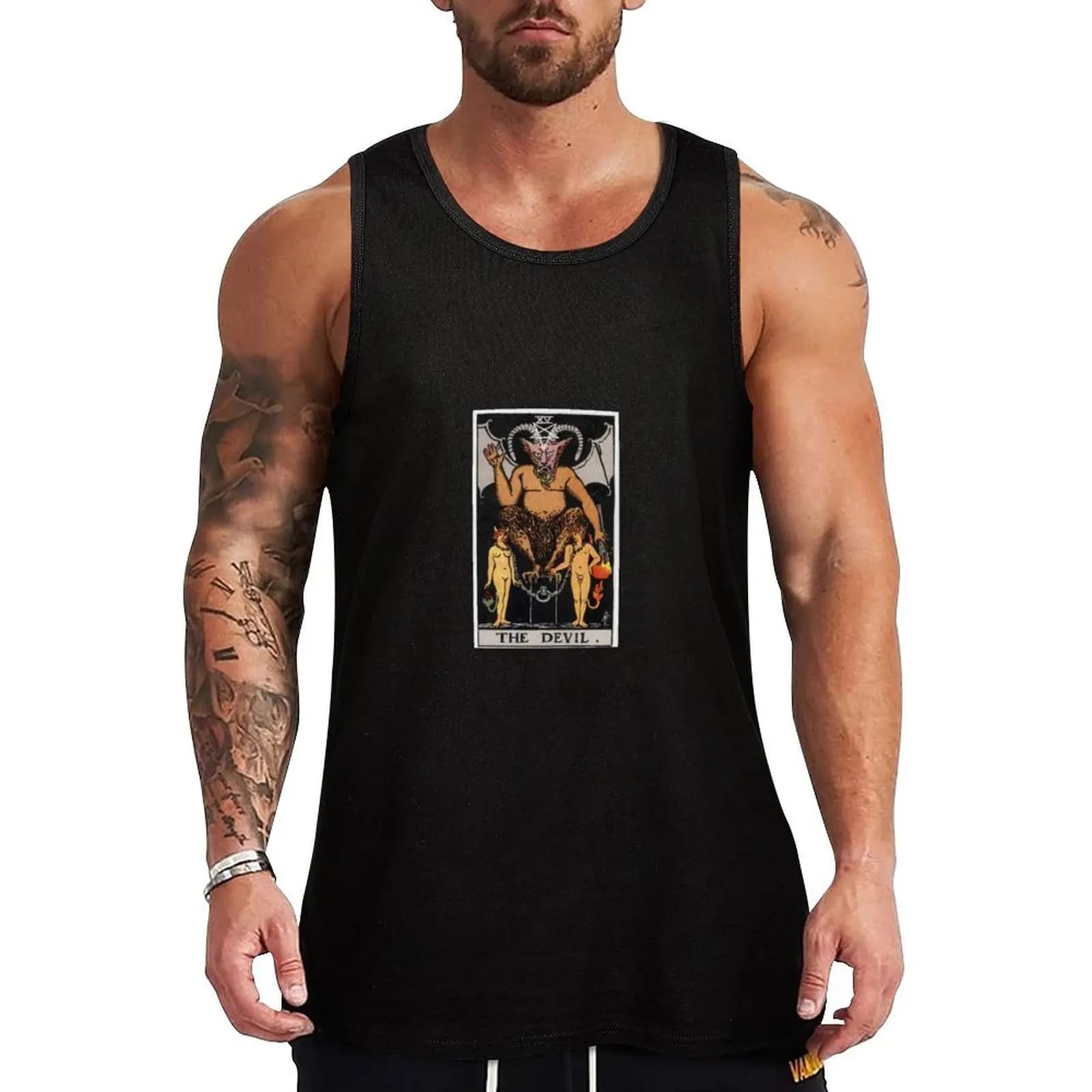 The Devil Tarot Card Tank Top Minimal Print Tank Top Simple Graphic Sleeveless