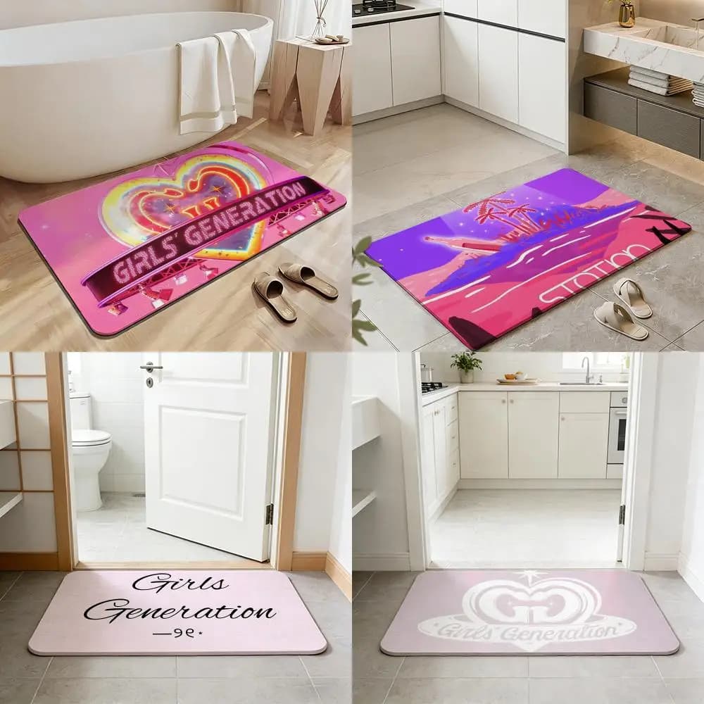 Tappetino da bagno in terra diatomacea G-Girls G-Generation, antiscivolo, ad asciugatura rapida, assorbente, per l'intrattenimento coreano