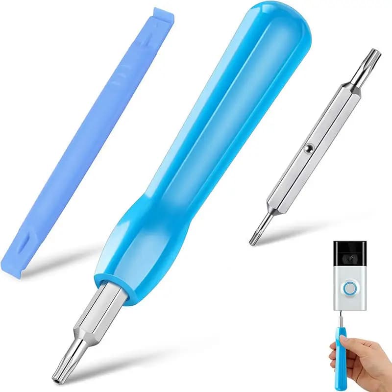 Set di cacciaviti per riparazione campanello a 3 pezzi, kit di strumenti in lega e ABS per la sostituzione della batteria del videocitofono