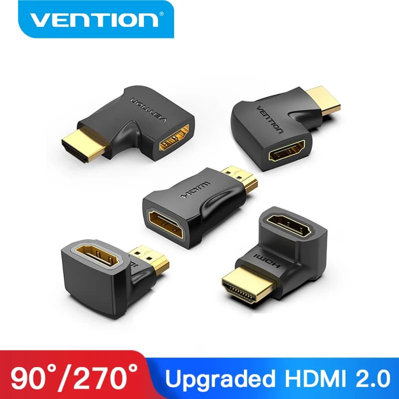 HDMI Vention 90 270 degrees right angle HDMI Extender HDMI male to female cable connector for HDTV PS4 HDMI converter