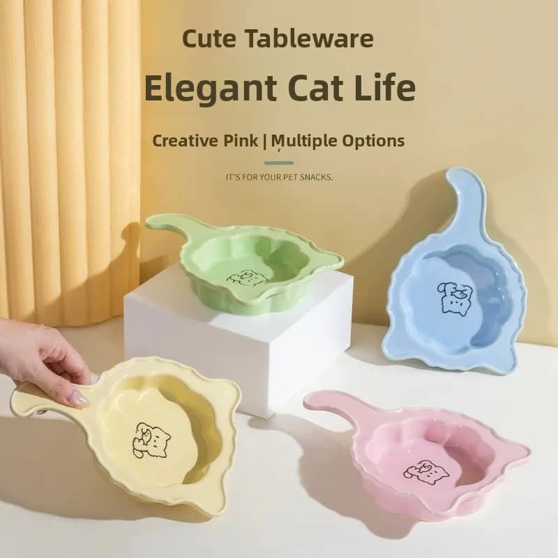 Ciotola per Animali Domestici Cerc Ear Bowl, Vassoio Piatto per Cibo per Cani con Manico, Ciotola Universale Cerc per Pasti degli Animali