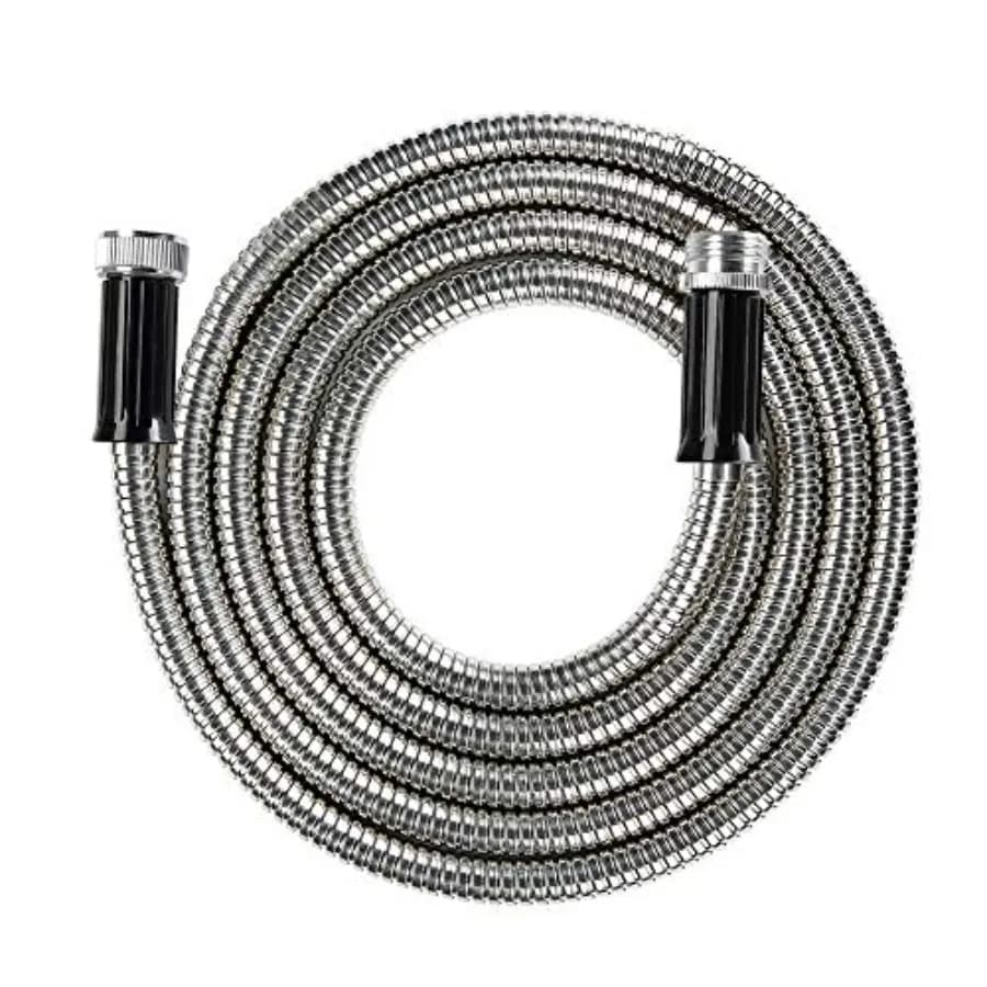 Metal Short Garden Hose 10ft Connectors, Drainage Hose for Dehumidifier Small Water Hose Extension High Pressure Bib Reel Exten
