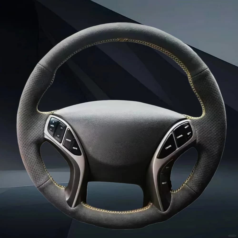 Soft suede cover perforated and anti-slip, hand sewn, for Hyundai Elantra Avante i30 2011-2016 (2012-2016)