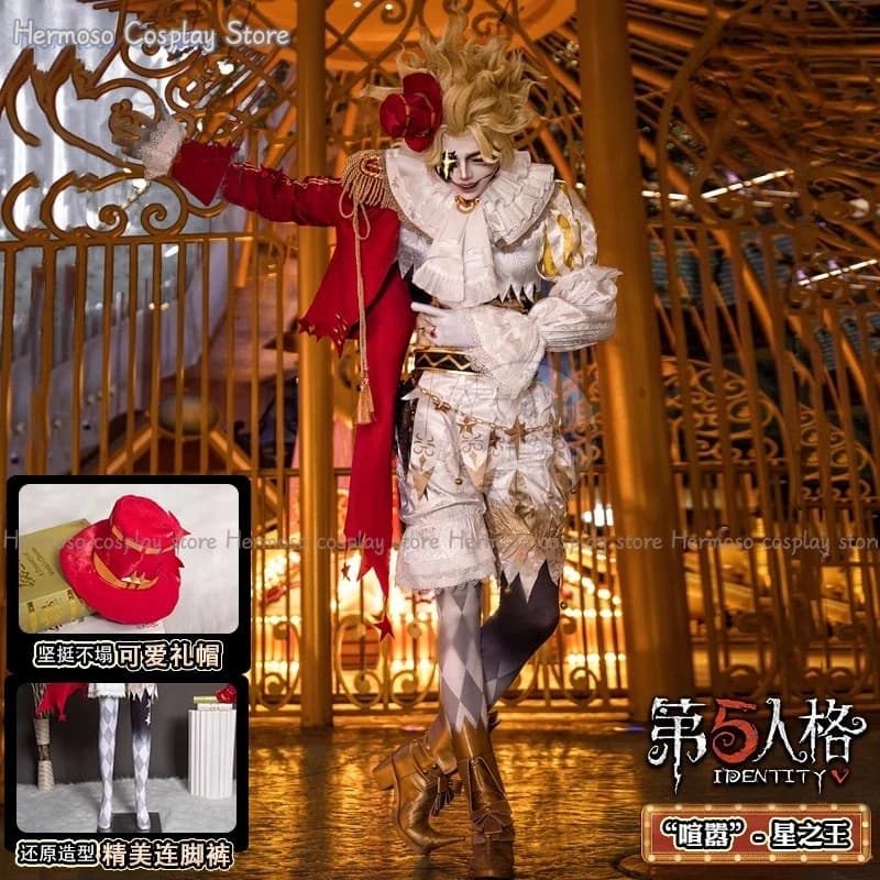 Nuovo Costume da Cosplay di Mike Morton (Identity V) - Abito da Cavaliere Splendido con Camicia, Cappello e Accessori per Feste