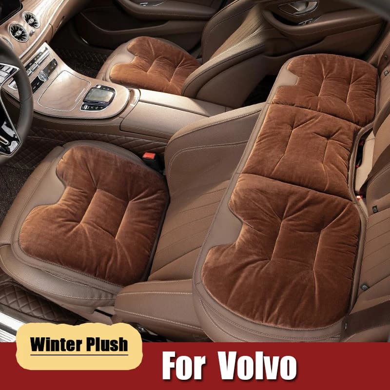 Winter Warm Flannel Seat cushion Anti-slip Seat Seat Soft Pad For Volvo AWD C30 C70 S40 S60 S70 S80 T6 Automotive Parts