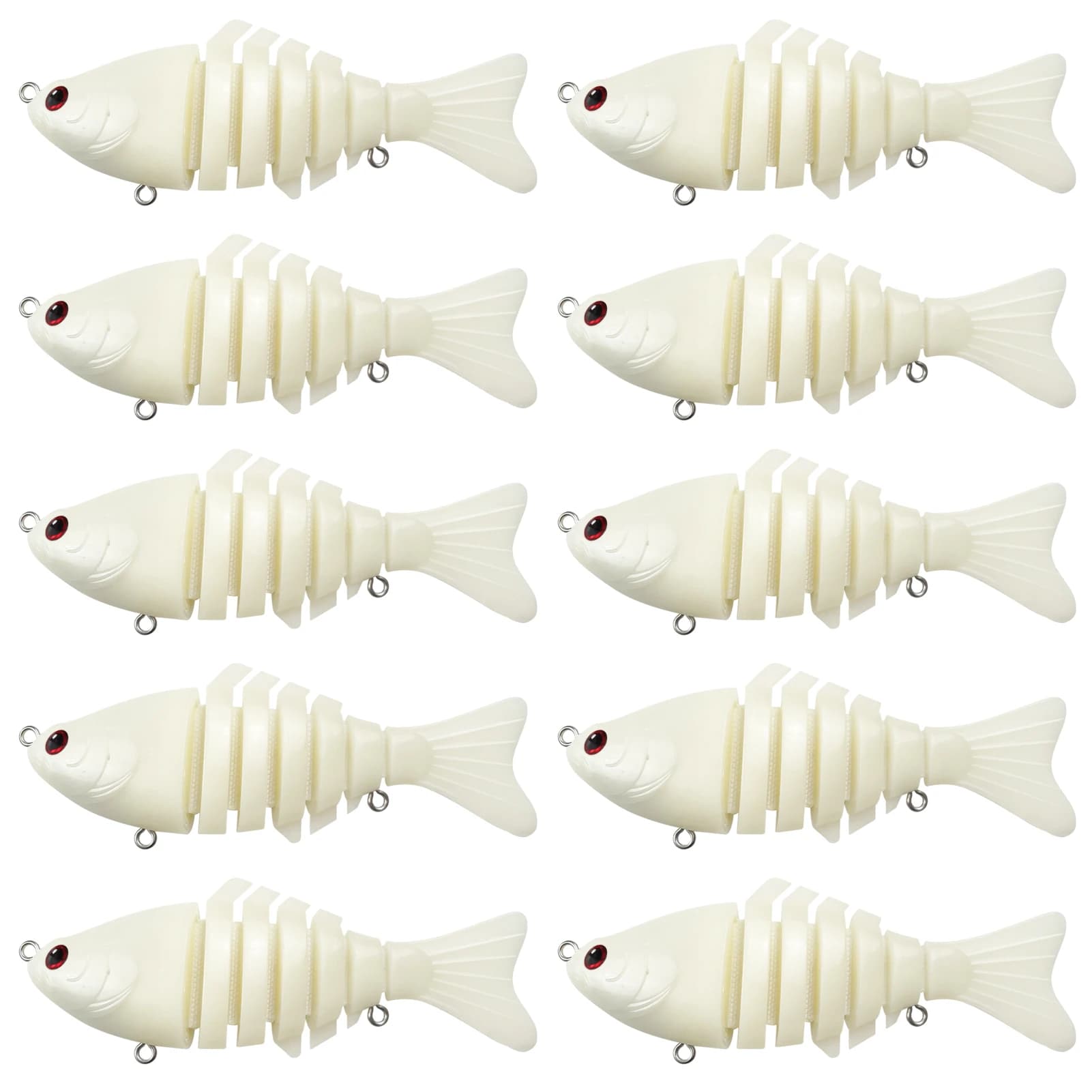FISHER GRATUITO 10 pz/lotto Multi-Sezione Pesca Esche Non Verniciate, 9.8 cm 13.5g FAI DA TE Esche Artificiali Vuote, Sonagli Jerk Bait Embrione Kit