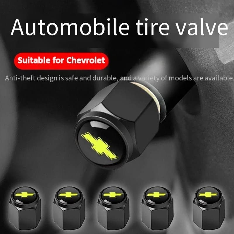4 pcs Chevrolet Sports Aluminum Wheel Car Caps Airdust tyre covers for motorcycle bicycle cars