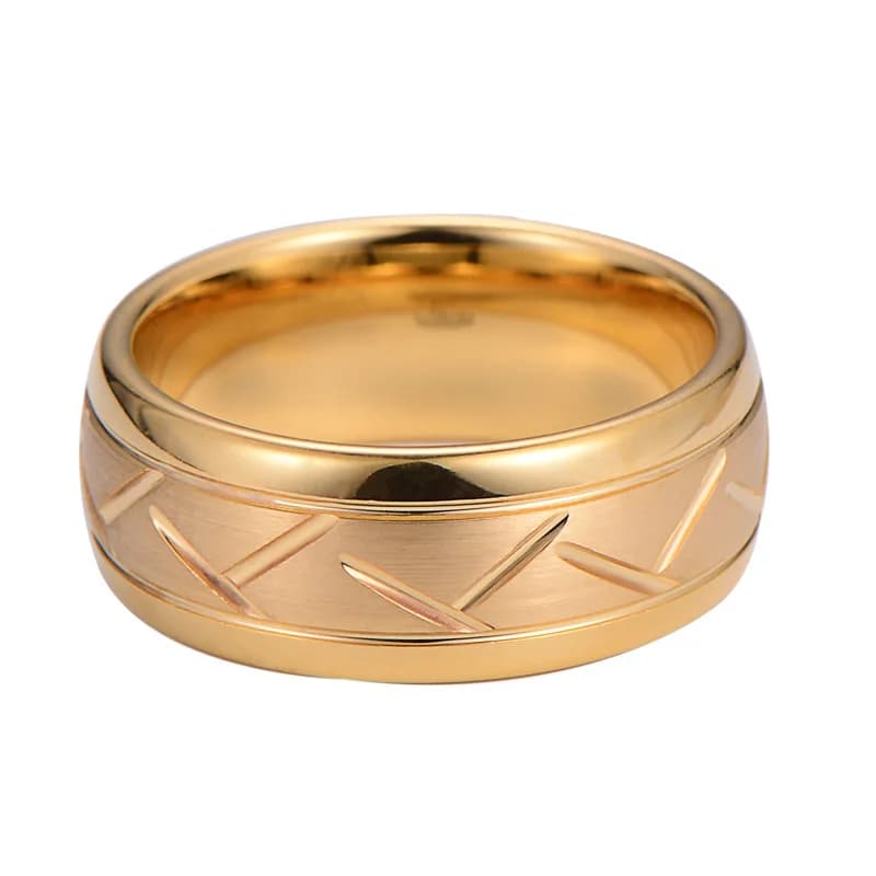 2026 Trendy Personalized Ring for Men And Women Simple Texture Design European American Fashion Jewelry