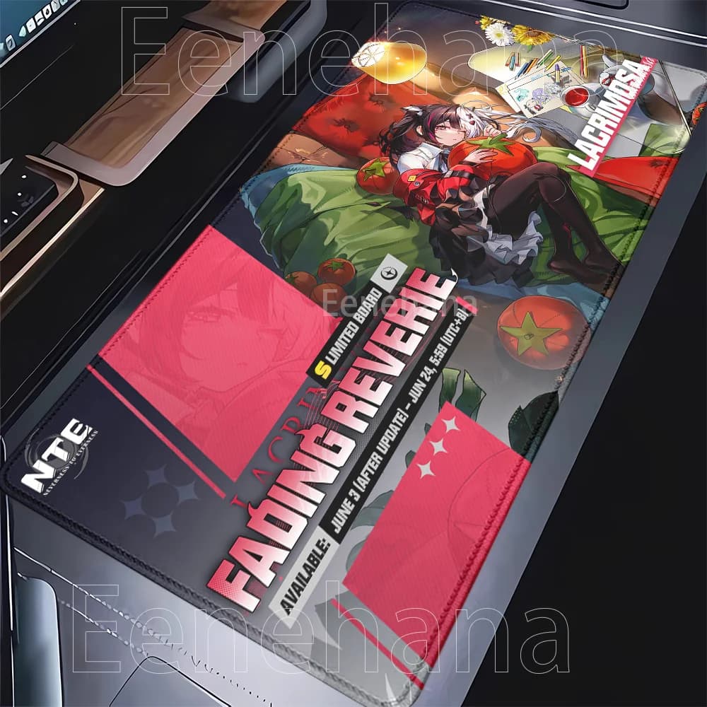 Mousepad Lacrimosa Neverness to Everness NTE Anime Girl Kawaii Mouse Pad PC Non-Slip Rubber Gaming Office HD printing Desk mat