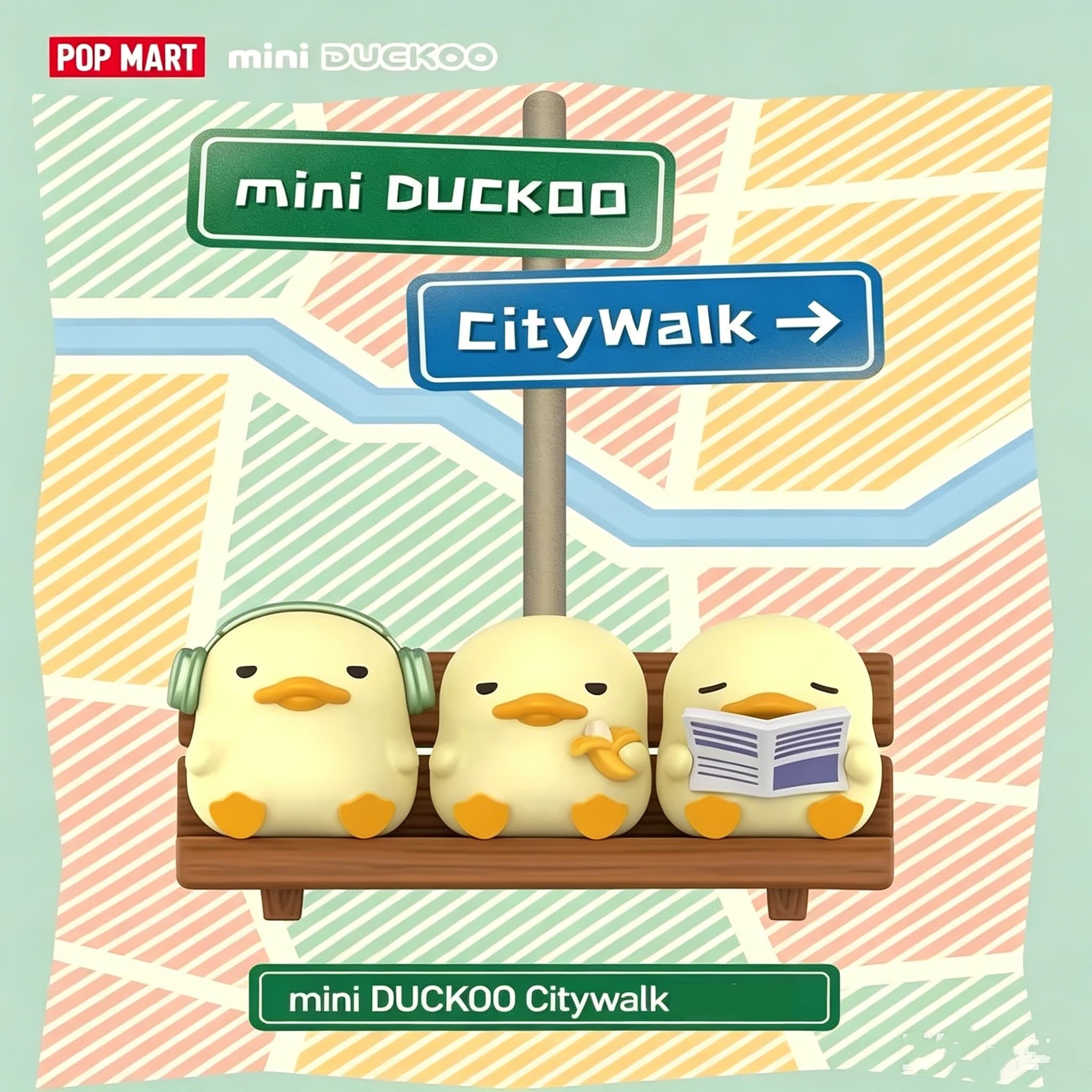 POP MART Mini DUCKOO Citywalk Series Blind Box Original Toys Guess Bag Mystery Box Doll Cute Anime Figure Ornament Gift