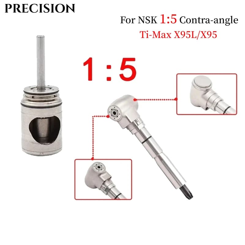 Dental Rotor/Cartridge Fit for NSK 1:5 Ti Max X95L S-Max M95L / M95 Ti-MaxZ95/Z95L Turbine Access Dentistry Handpiece Spare Part