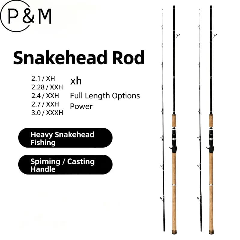 XXXH Heavy Carbon Baitcasting Rod Heavy‑Duty Snakehead & Anchor Fishing Rod