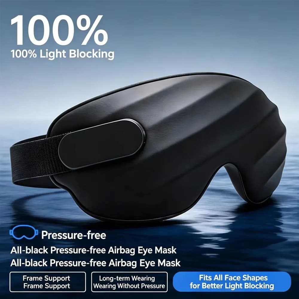 Mask For Sleep 3D Eye Mask Contoured Cup Blindfold Concave Molded Night Eye Mask Block Out Light with Women Men Adjustable