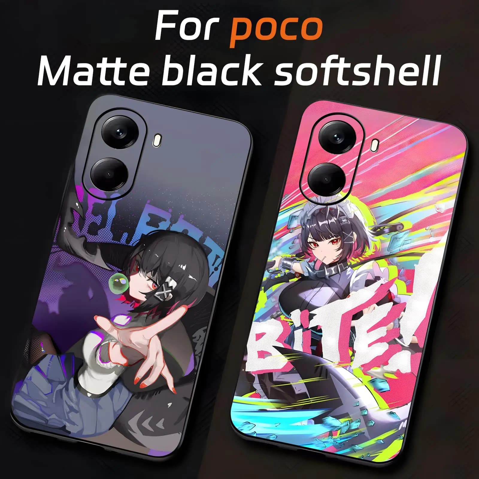 Zenless Zone Zero-Ellen Joe Phone Case For Xiaomi POCO M7 M6 M5 X7 X6 X5 F7 F6 F5 Pro 5G Soft black Shockproof Cover