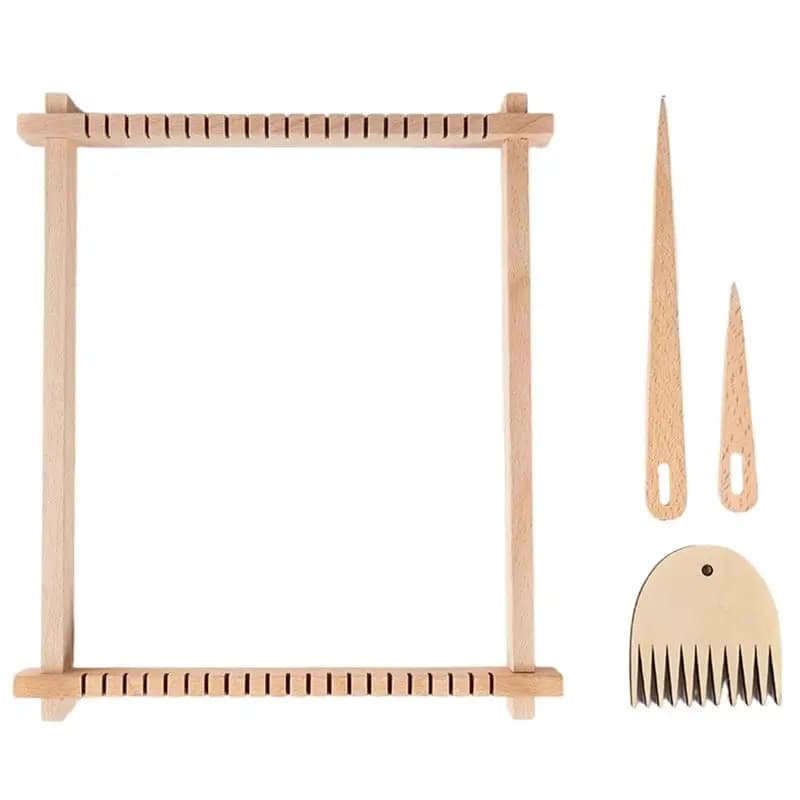 Hot Trend-For Adults Weave Looms Kit 9" X 11", Wooden Multi-Craft DIY Hand-Knitting Loom, Ideal Craft Gift For Beginners
