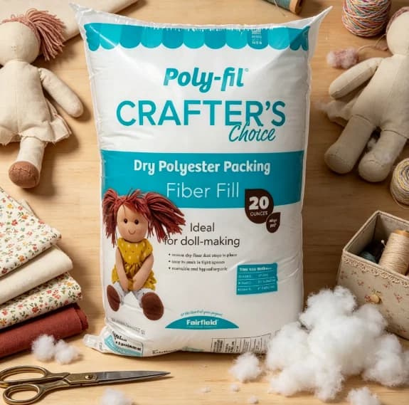 Dry Polyester Fiberfill Stuffing for Crafts 20oz Bag Pillow Plush Toy Filling Material