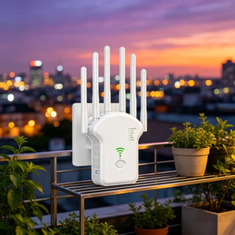 AC1200M WiFi Extender Dual Band 5G Wireless Repeater High Power Signal Booster Amplifier for Home Office