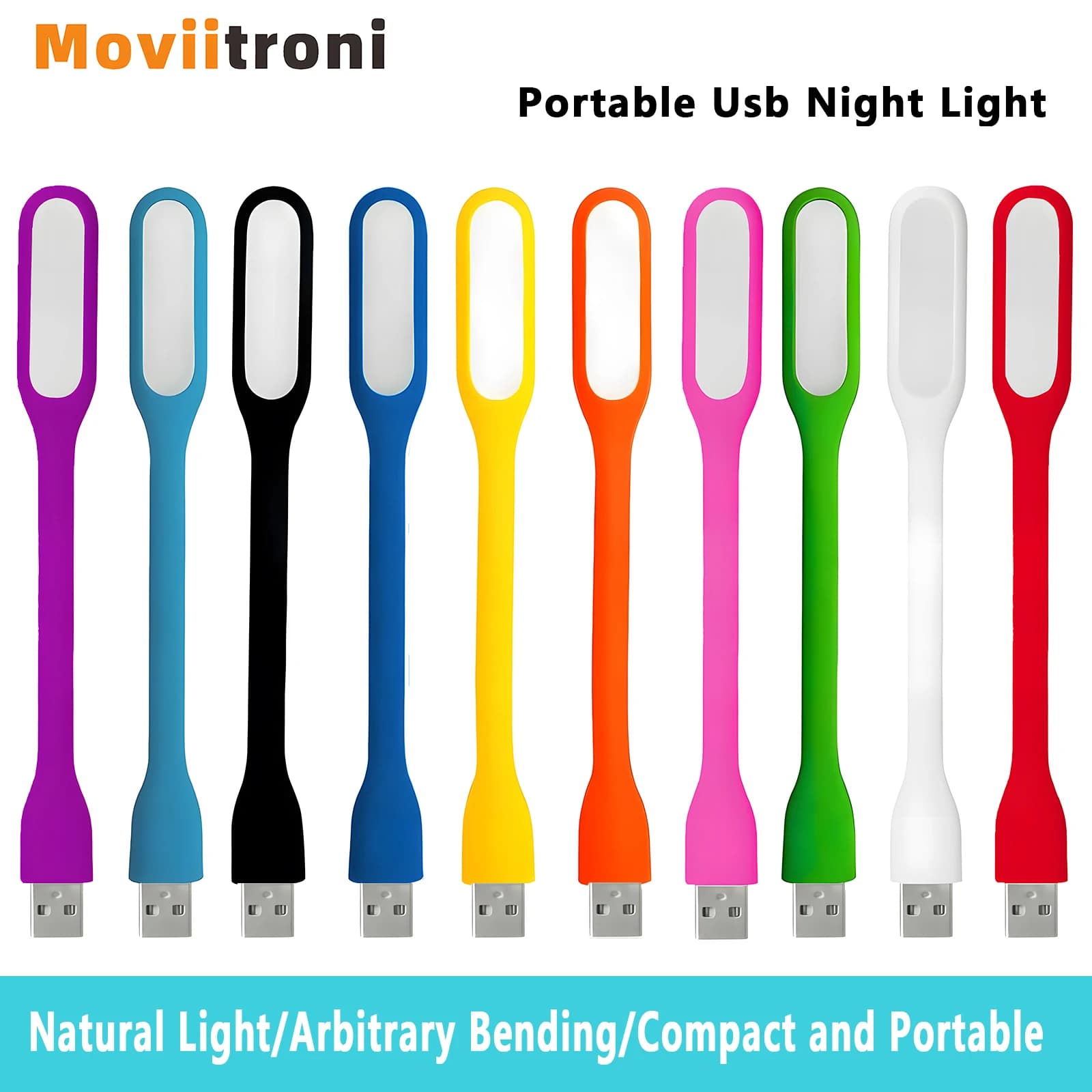 Lampada da lettura portatile USB LED Mini lampada da lettura Lampada da campeggio PC Computer portatile Tesoro mobile Luce notturna flessibile pieghevole