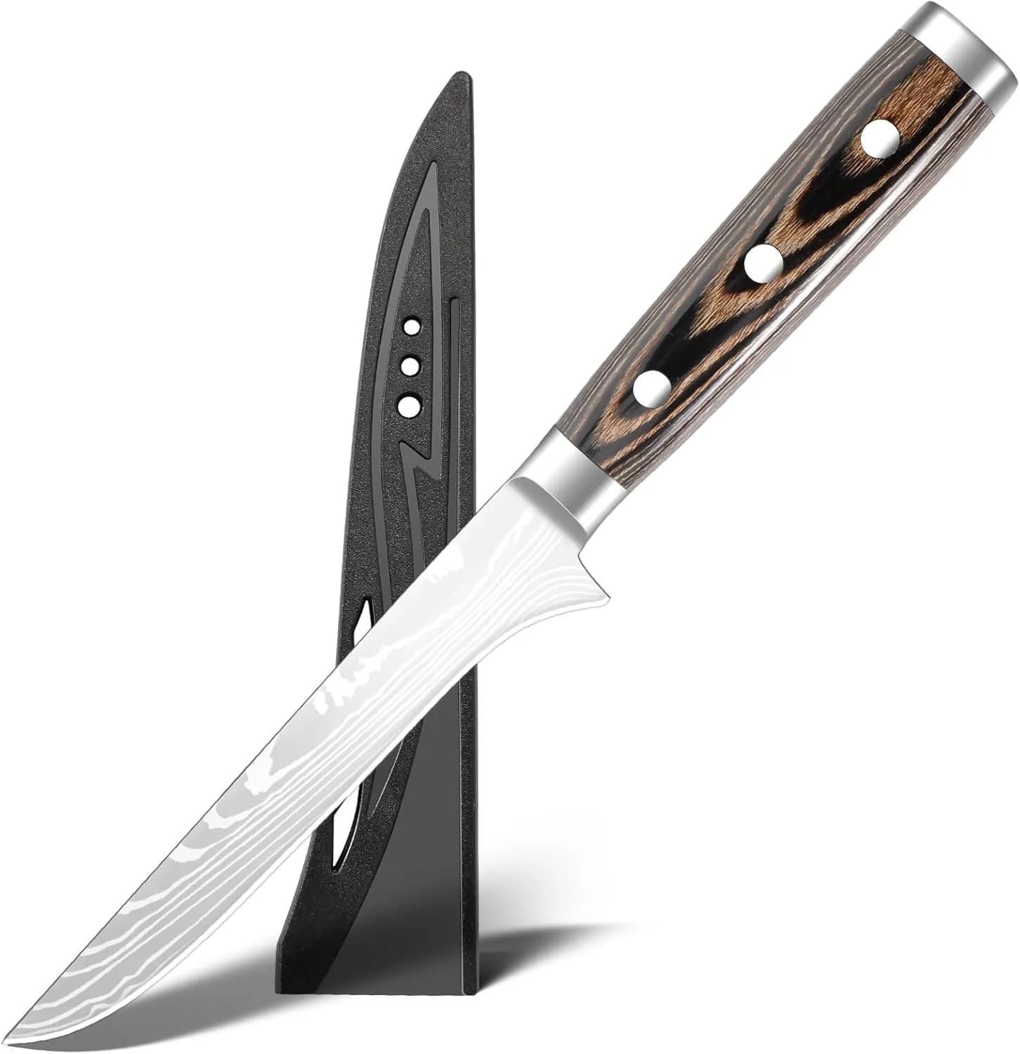 Damascus bone cutting knife, 6 inch Japanese style cutting knife, suitable for kitchen use