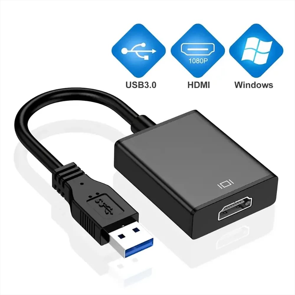 Eayburst Adapter from USB 3.0 to HDMI for Windows 11/10/8 monitor, USB HDMI converter for laptop, Mac, MacBook Pro, USB to HDMI cable hub
