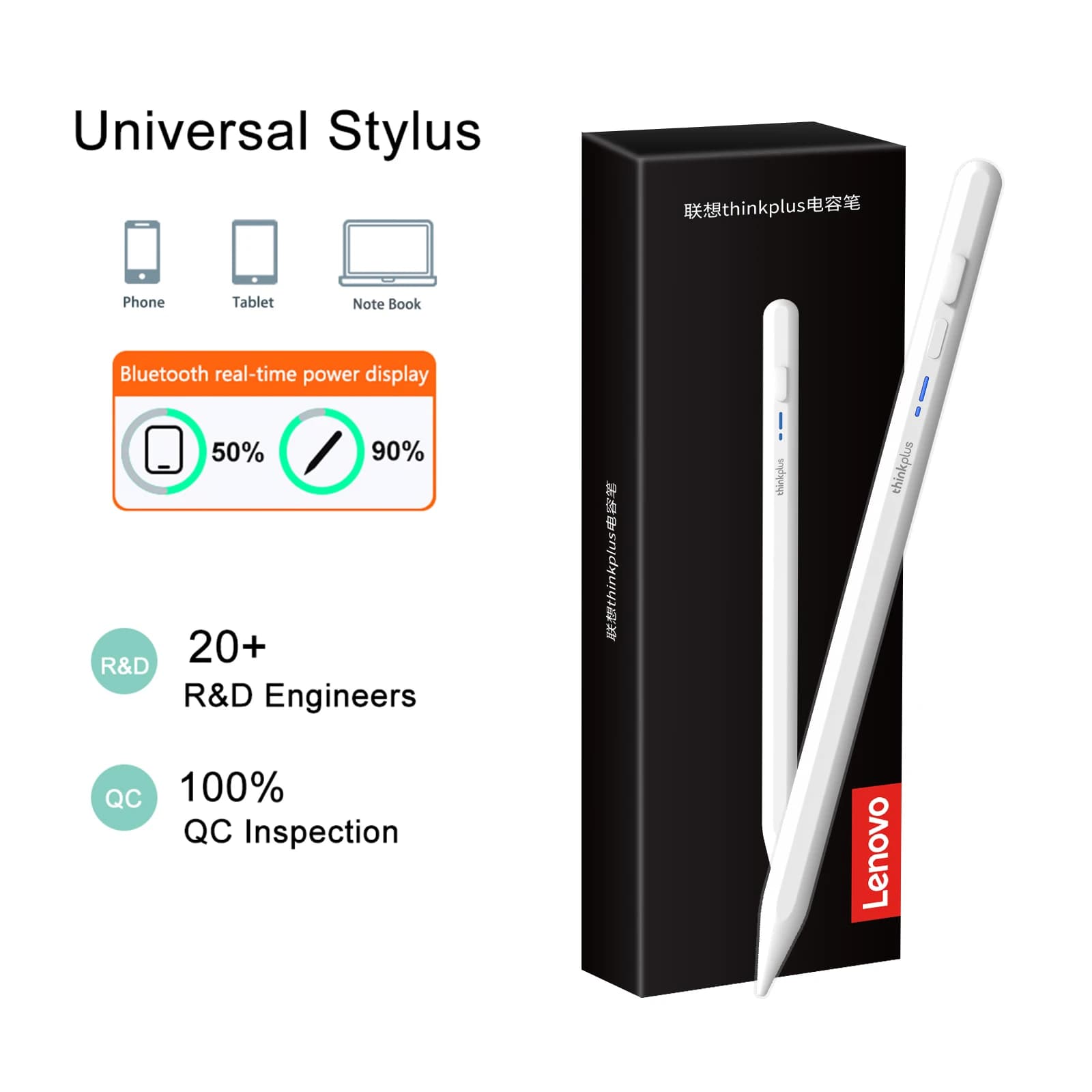 Lenovo Universal Stylus Pen For Tablet Android ios iPad Accessories Drawing Tablet Capacitive Screen Bluetooh pen 17BL