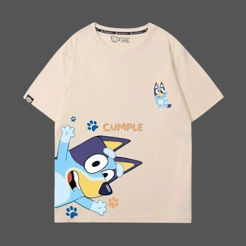 Nuova maglietta casual alla moda in puro cotone per adulti e bambini, stampata con Bruy animato, da 26 anni di esperienza.