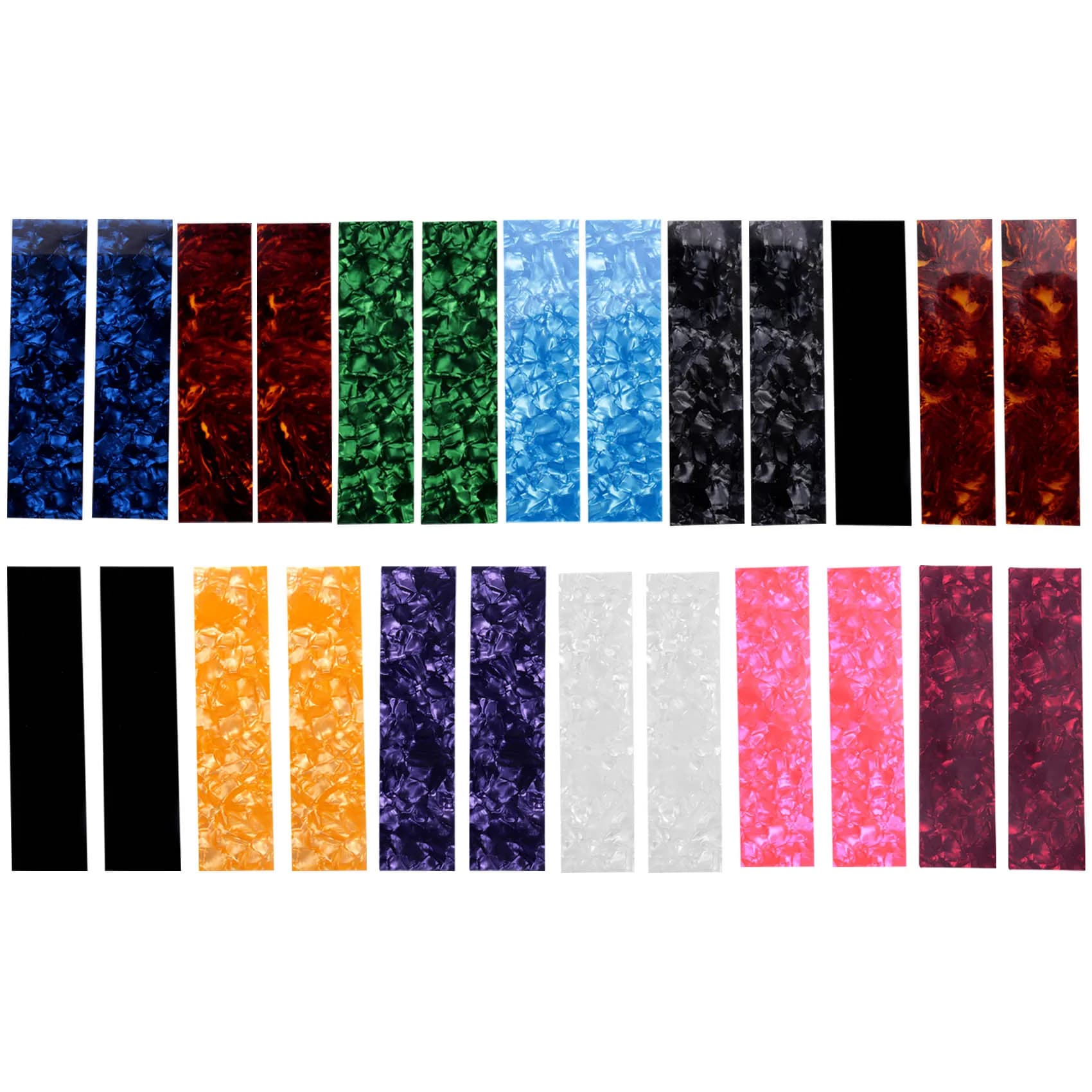 Plettro per chitarra fai-da-te Punch Sheets Musicisti Strisce per plettro per chitarra in celluloide Tre spessore da 0,46/0,71/0,96 cm Colore casuale-AA85