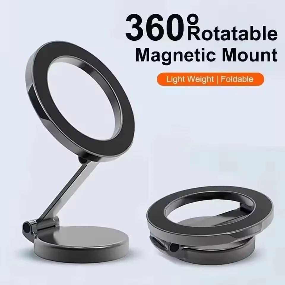 Foldable Magnetic Car Mobile Phone Holder for MagSafe 360 ° Adjustable Magnetic Car Mount Stand for iPhone 17 Huawei Xiaomi In Car