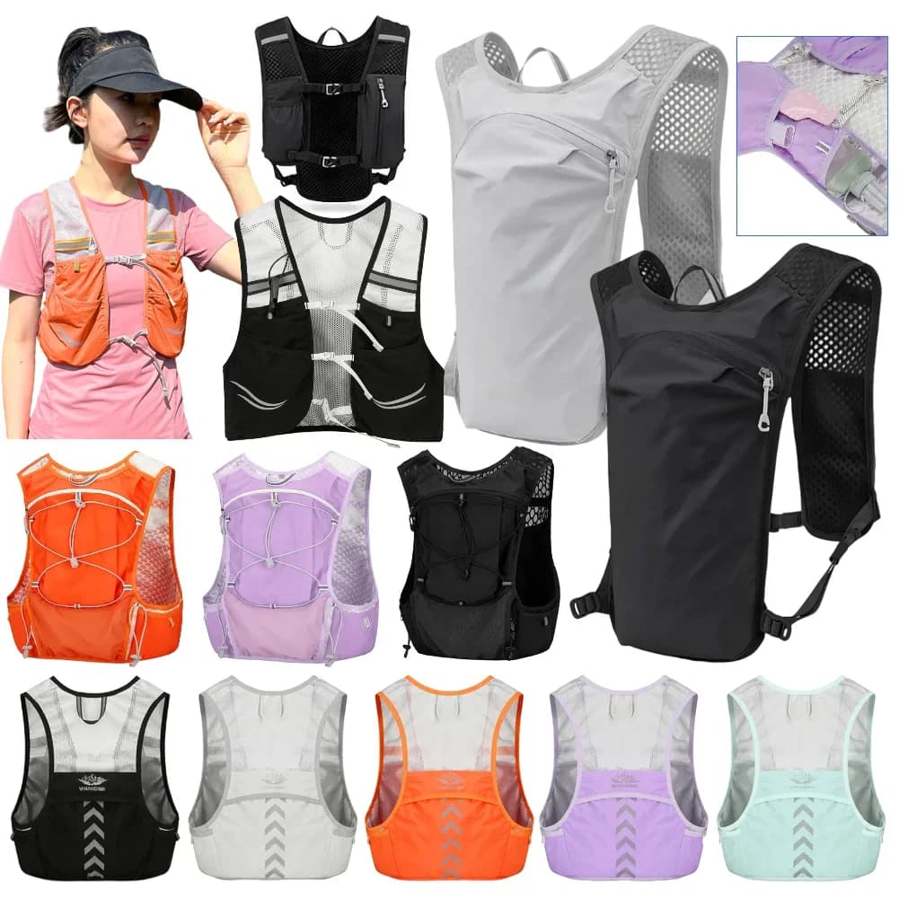Unisex Backpack Lightweight for Trail Running, Breathable Hydrating Vest, Water Bag Waterproof for Camping, Sport, Cycling and Climbing