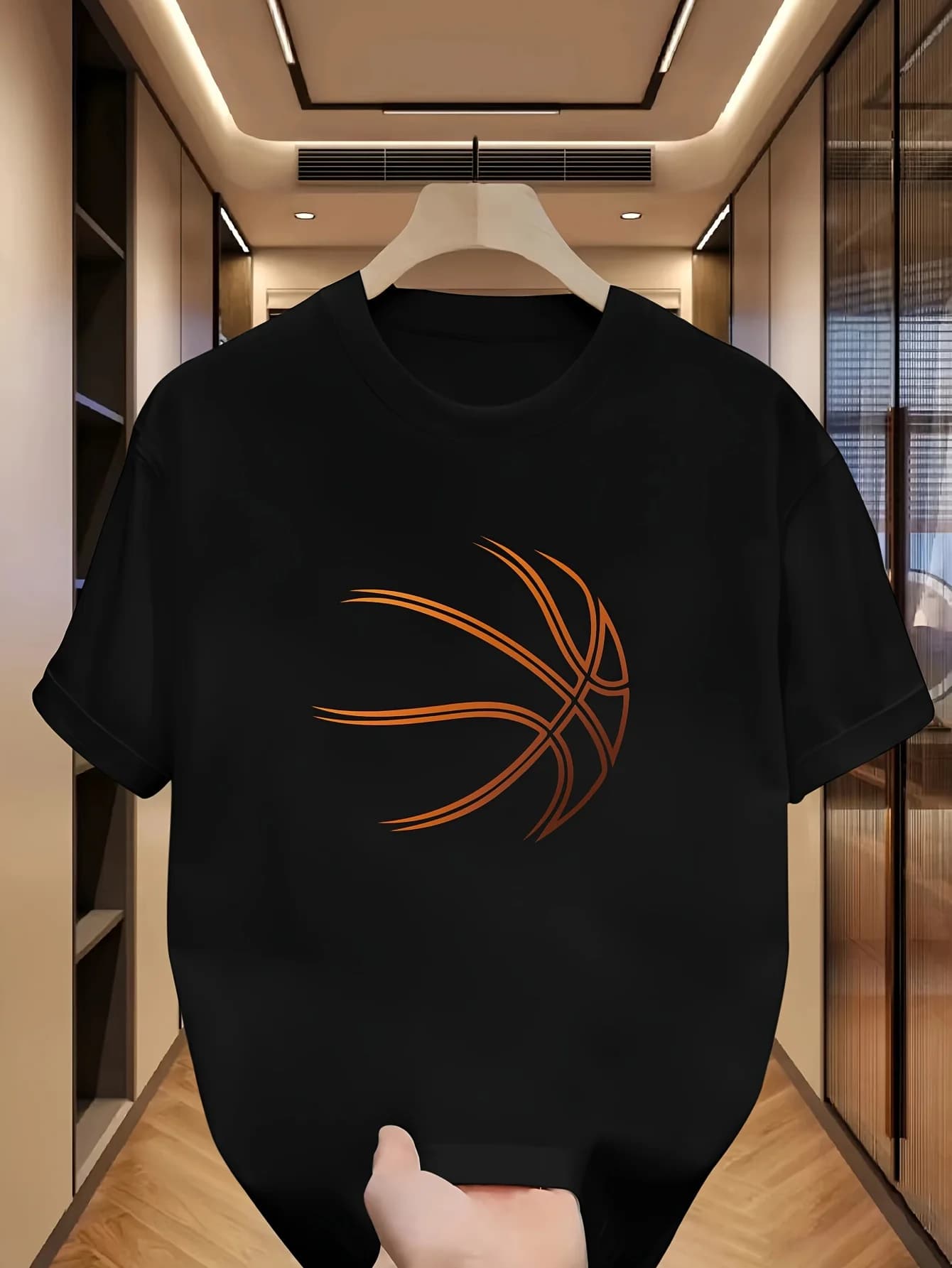 T-shirt da uomo con stampa basket Fit Slim Fit Trend