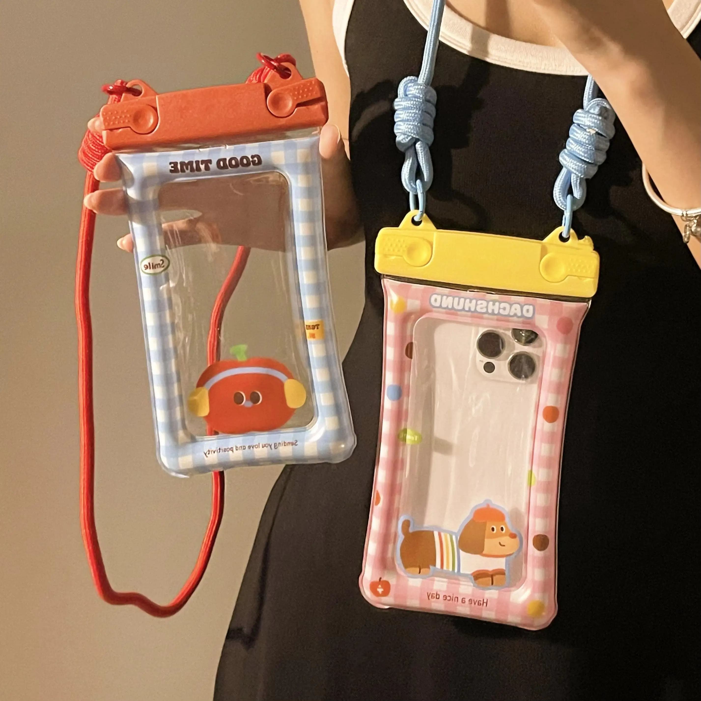 Borsa per telefono trasparente impermeabile con touch screen, custodia sigillata per spiaggia, sabbia, snorkeling, borsa per sport all'aria aperta per donna ABEYINUOR