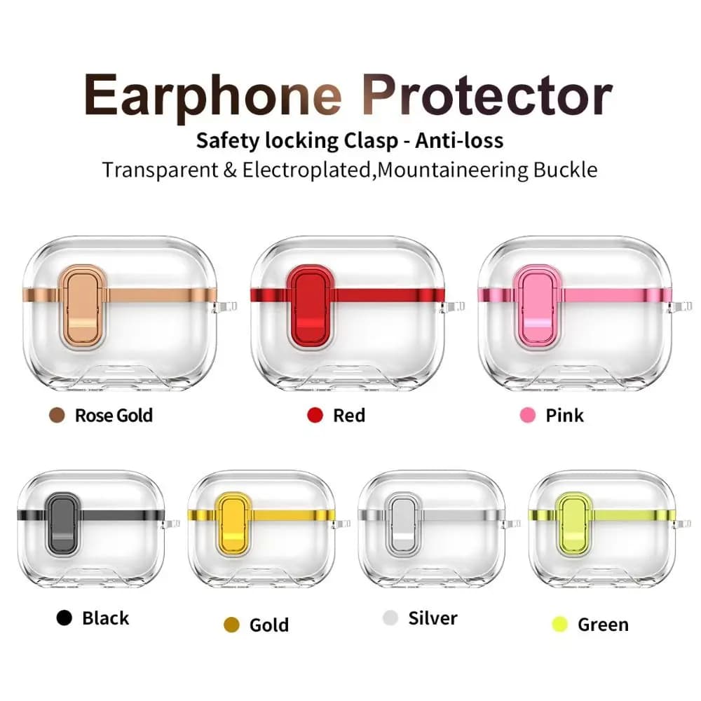 Custodia Protettiva Anti-graffio e Anti-caduta con Supporto per Telefono e Chiusura a Fibbia per Auricolari, Anti-polvere e Anti-urto per AirPods Pro 3