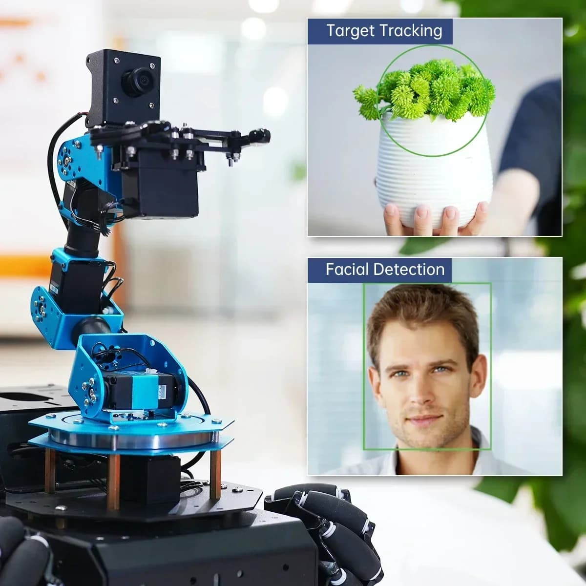 Nuovo in Stock: Kit Braccio Robotico Hiwonder ArmPi Pro Raspberry Pi ROS AI Vision 6DOF con Visione a 360° ° Telaio con Ruote Mecanum 4WD