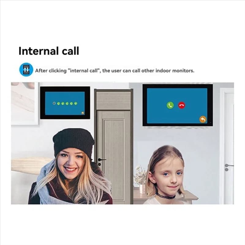 AB41-Wired Videocitofono Appartamento Citofono 7In Full Touch Monitor Sistema TUYA Wifi Home Video Citofono Kit citofono