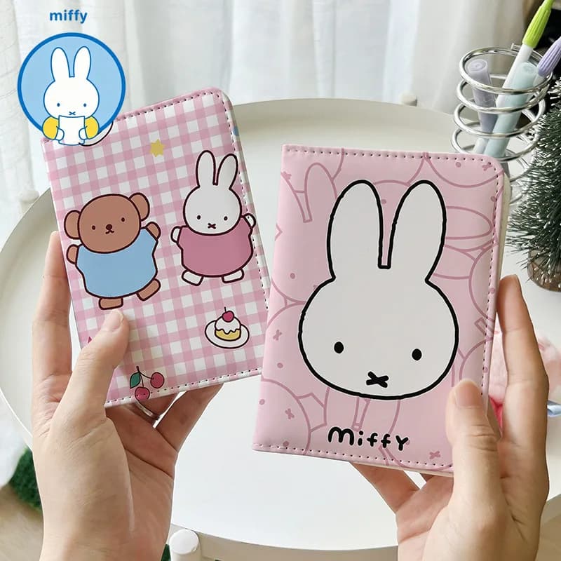 Kawaii Miffy Card Cover Card Cover Multi-card Passport Holder Function Card Can Be Stored for Overseas Travel