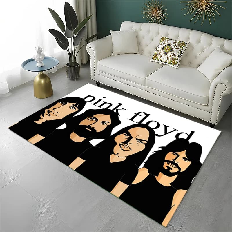 Music Pink F-Floyd Rock Band Non-slip carpet for living room, bedroom, games room, soft home carpet, home decoration carpet, children's room