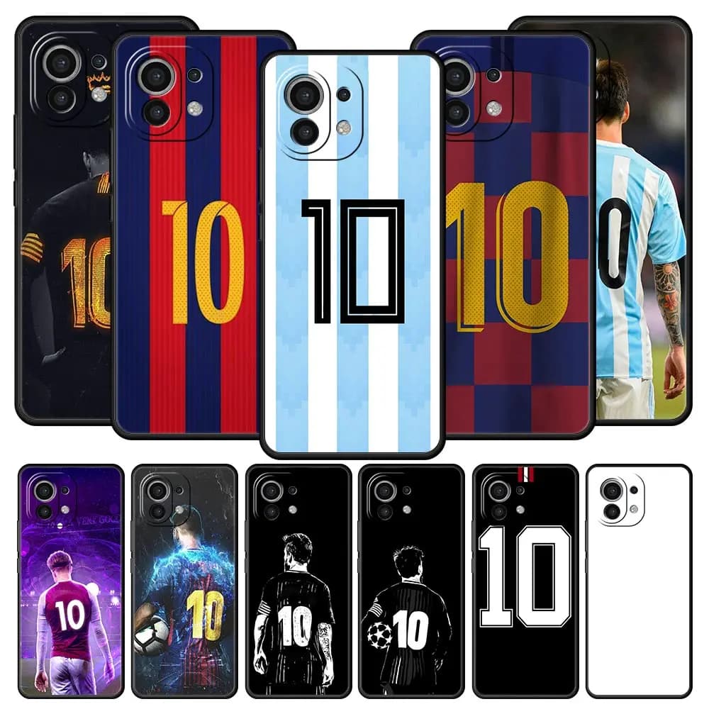 Football 10 Giocatore Della Copertura Della Cassa Del Telefono per Xiaomi Mi 17 15 14 13 12 11 Ultra 15T 14T 13T 12T 11T Pro Lite 5G Morbido TPU Borsette Fundas