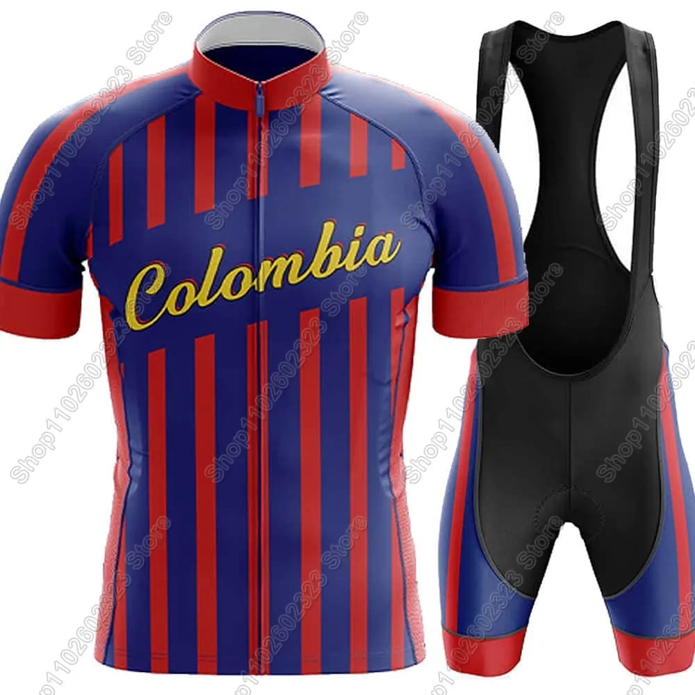 Maglia da ciclismo della squadra nazionale Colombia 2025 Set abbigliamento da bicicletta estivo camicie da bici da strada tuta pantaloncini con bretelle da bicicletta MTB Ropa Maillot