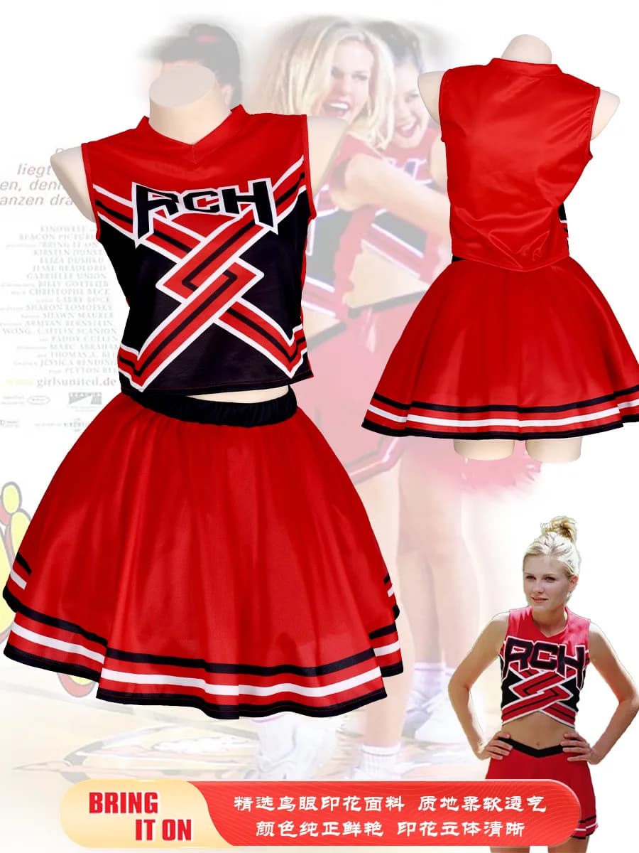 Takerlama RCH Stampato Cheerleader Uniforme Traga su Cosplay Costume da donna Canotta Minigonna Costume di Halloween Vestiti