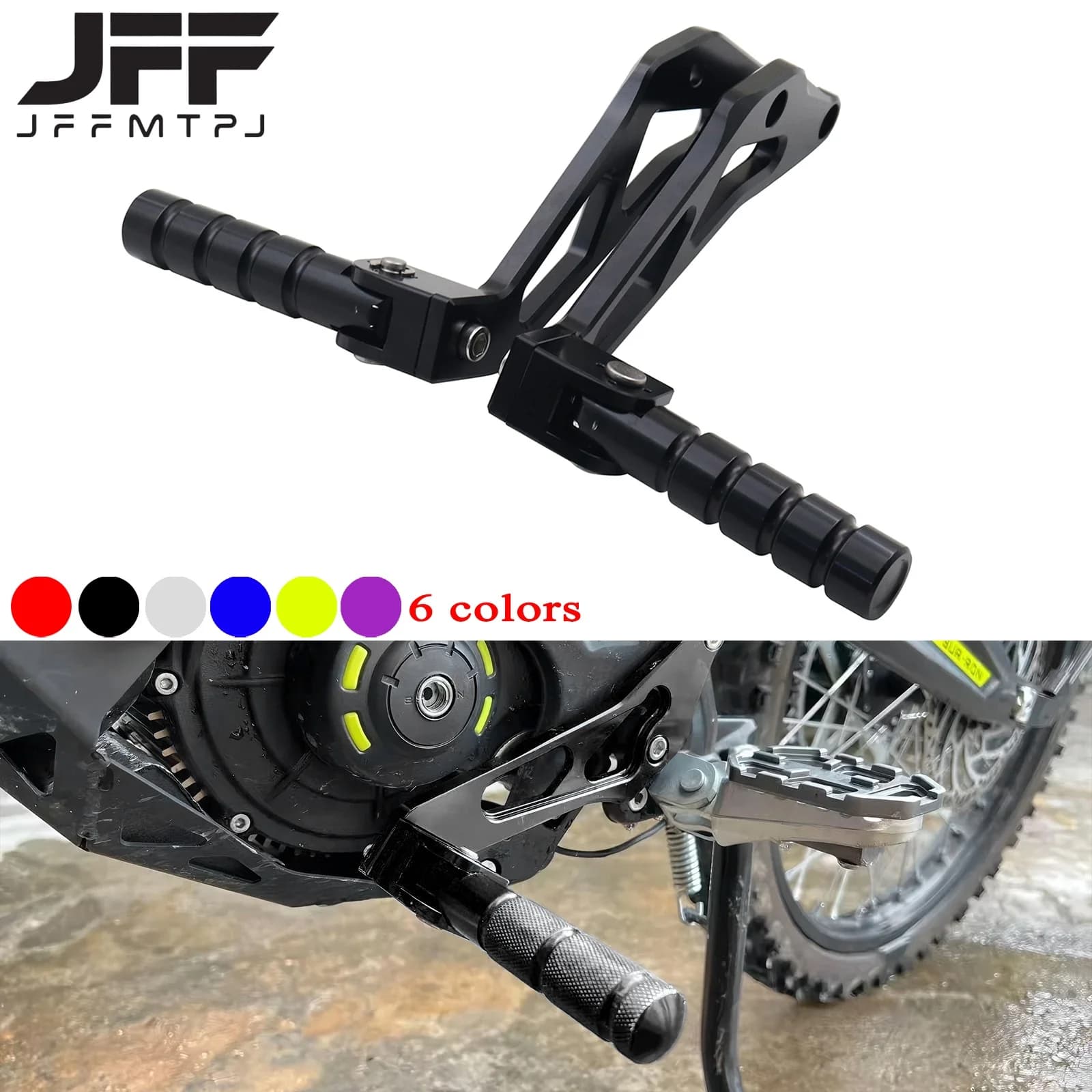 CNC Passenger Rear Feet Peg Pedal Peg Brace For Sur-Ron Light Bee XS For Segway X160 X260 Moto Electric Dirt Bike