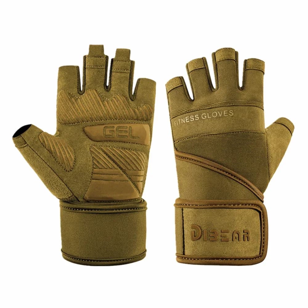 Half fingers Gym Gloves for bodybuilding Weightlift Manubri Training Fitness Gloves Anti-slip Crossfit Training Exercise for Men