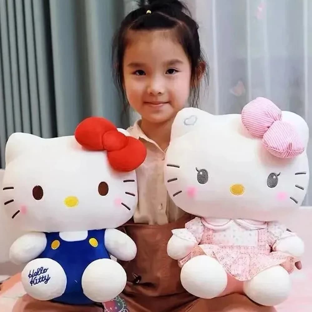 Peluche Sanrio Anime Kuromi da 25 cm, Kawaii Mymelody Cinnamorol, Morbidi Animali di Peluche, Bambola, Cuscino, Regalo di Natale, Decorazione