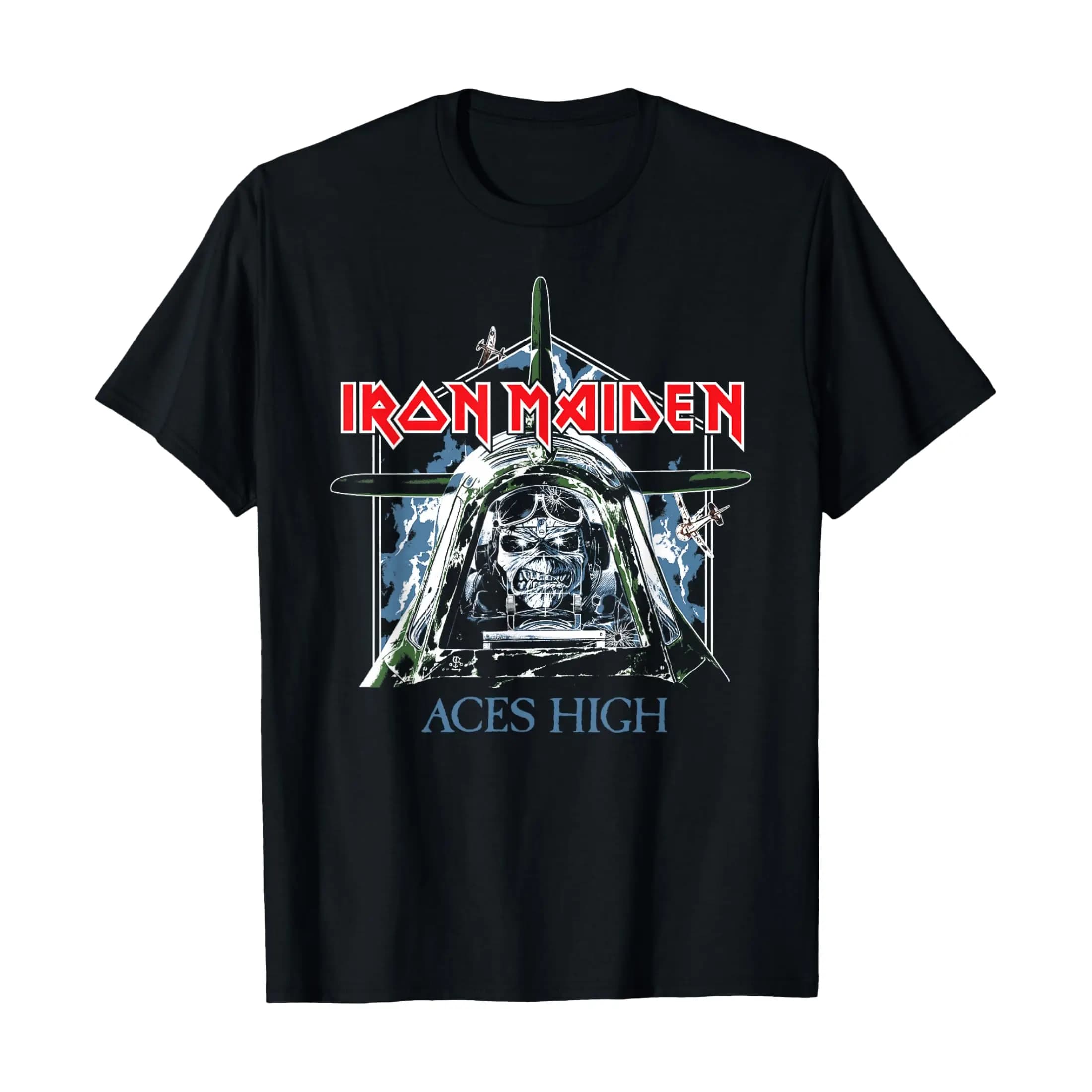 Iron Maiden Aces High T-Shirt, Ultra Soft Comfortable Unisex Short Sleeve T-Shirt