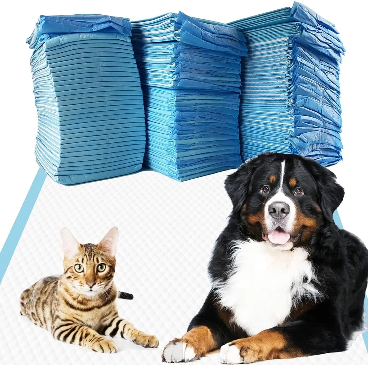 Confezione da 120 Tappetini Assorbenti Extra Large per Cani, 30x36, Spessi e Assorbenti per Uso Interno ed Esterno
