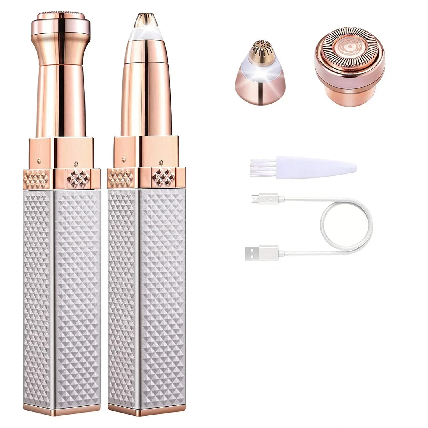 Women's Electric Eyebrow Trimmer 2 in 1 USB Charging Portable Bikini Razor Strapless Female Body Trimmer Eyebrow Face