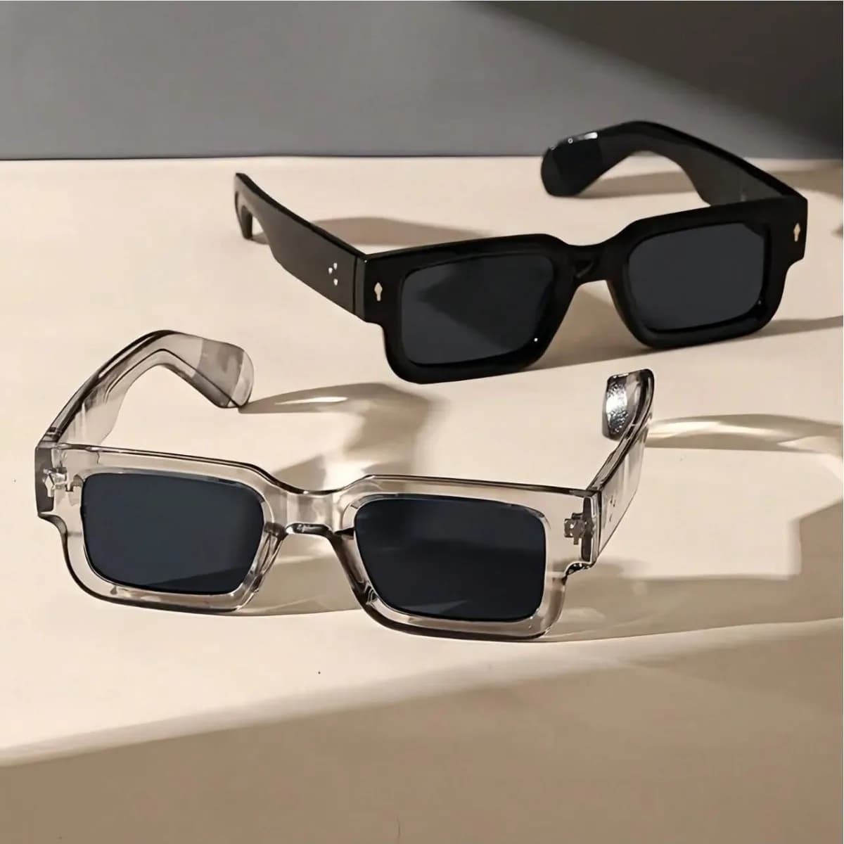 Occhiali da Sole Quadrati alla Moda, Casual e Classici, Leggeri e Resistenti, Protezione UV, Occhiali Sportivi per l'Autunno e l'Esterno