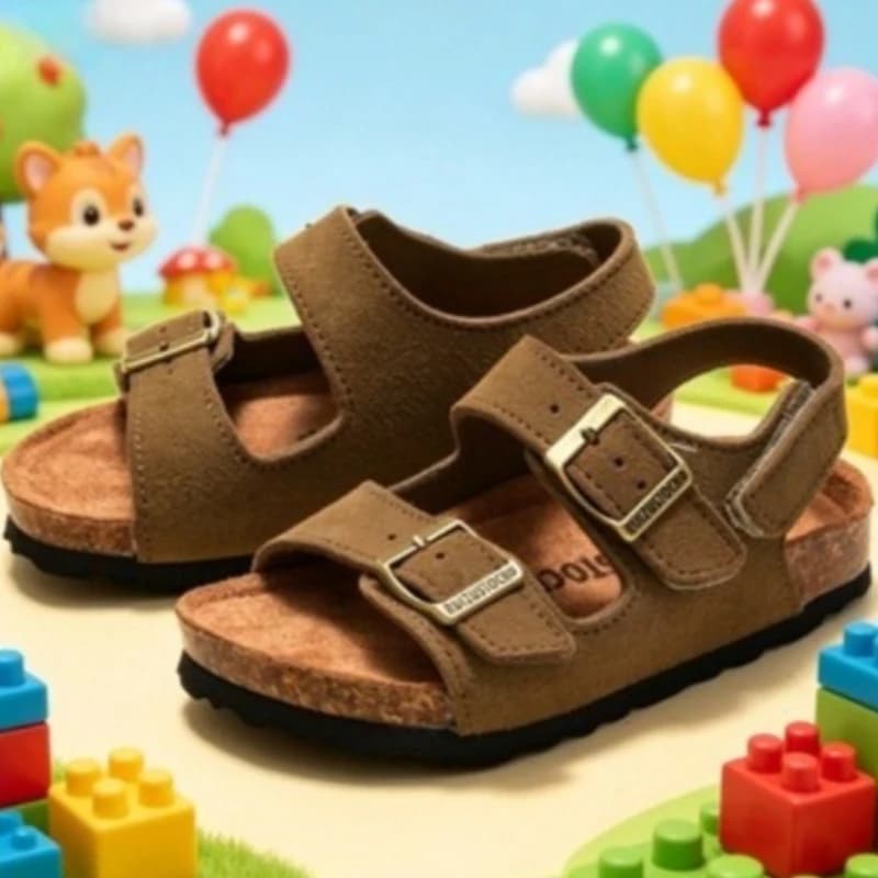 2026 Spring/Summer Children’s Sandal Shoes – Soft Cork Sandaloes for Boys and Girls, Ideal for Beach Use or School Use