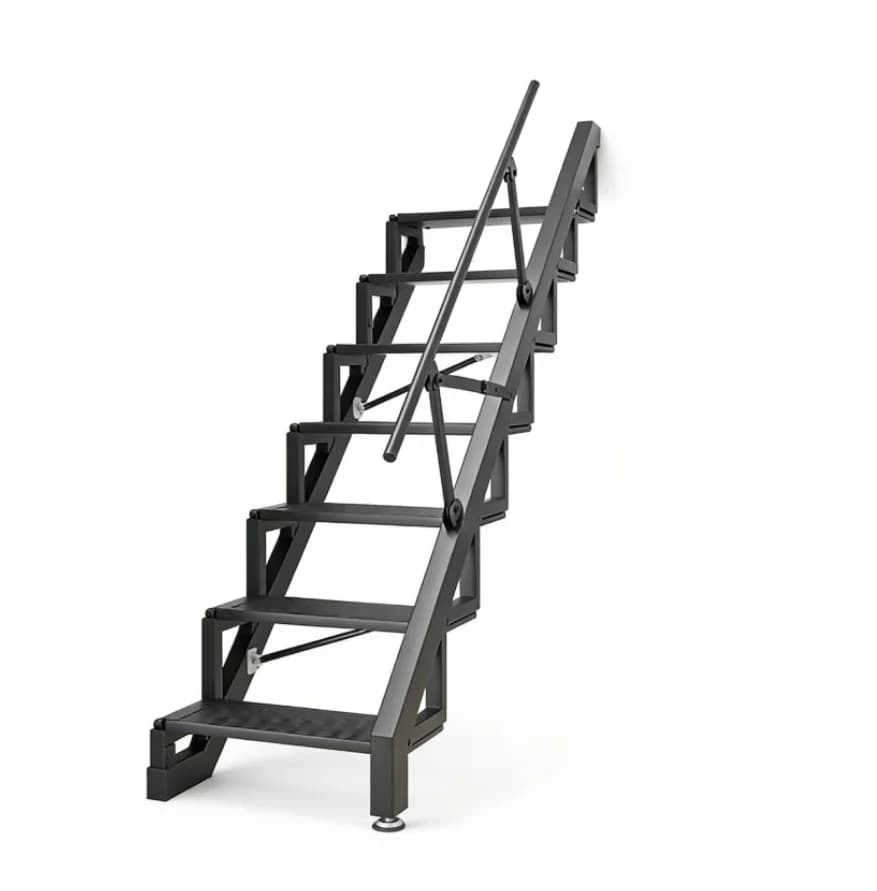 Modern Indoor Aluminum Folding Telescoping Step Ladder Portable Extendable Small Size Heavy Duty Anti-Slip Multi-Purpose Sturdy